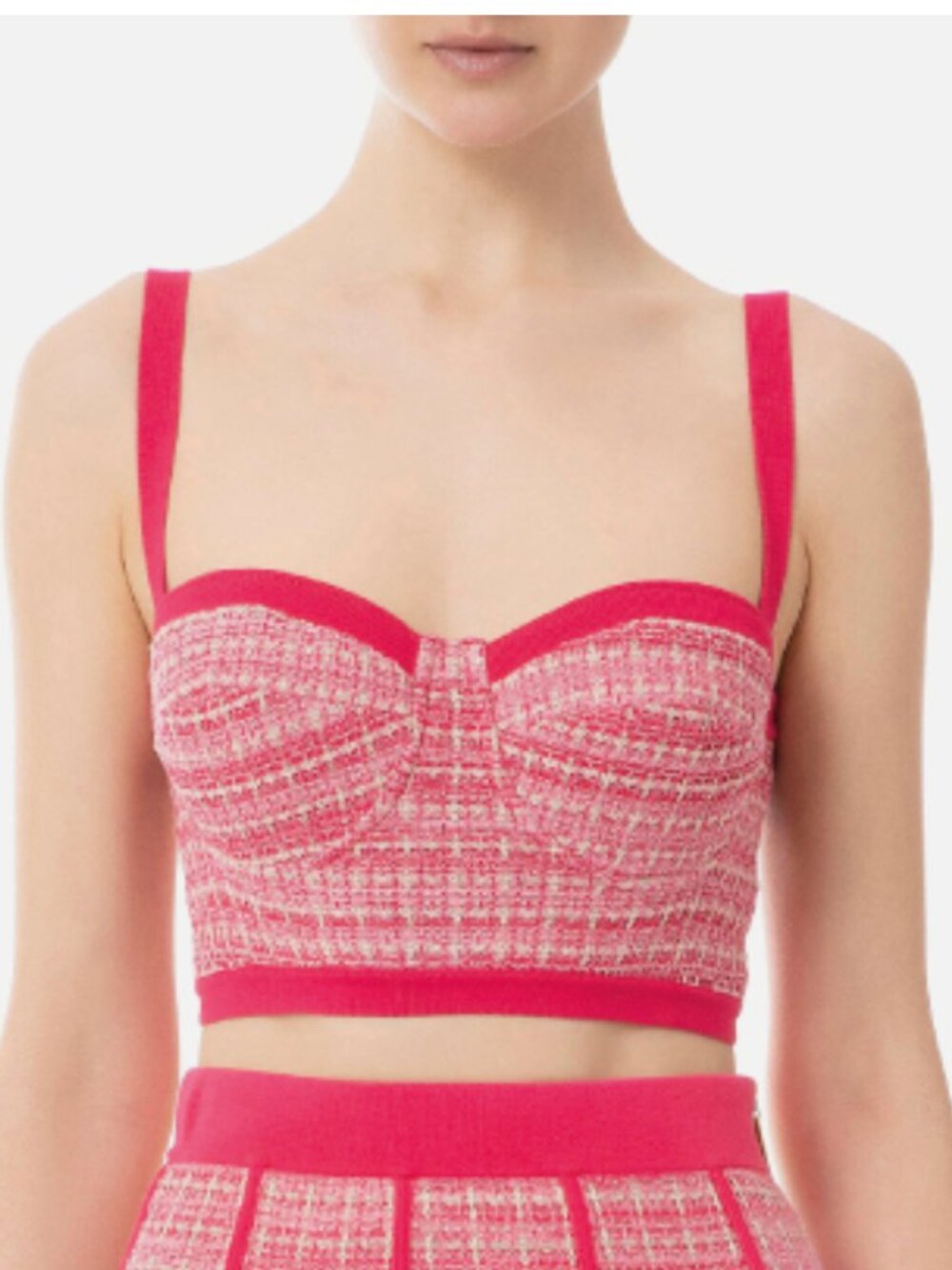 ELISABETTA FRANCHI Lurex Tweed Corset top IT 40 US 4 NWOT